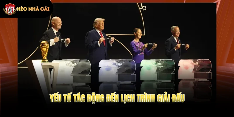 Yếu tố tác động đến lịch trình giải đấu